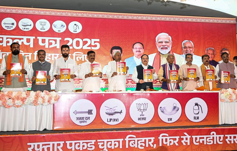 NDA’s Bihar manifesto promises one crore jobs, one crore lakhpati didis