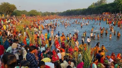 Thousands turn up at Sector 42 lake for Chhath Puja