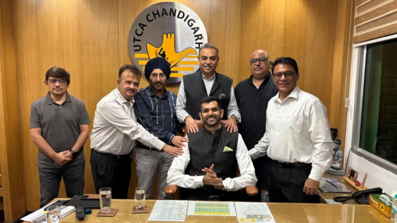 Saraansh takes Chandigarh cricket body baton from father Sanjay Tandon